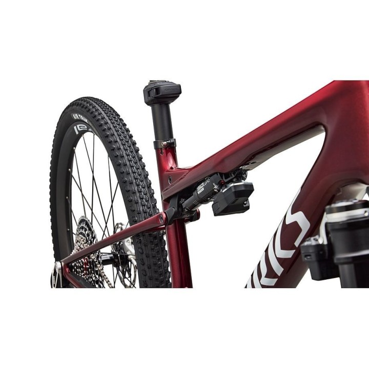 Bicicleta Specialized S-Works Epic 9 Gloss Red Tint Over Red Reflex Pearl Edge Fade/Metallic White Silver