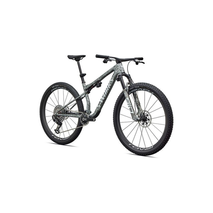 Bicicleta Specialized S-Works Epic 9 Gloss Metallic Obsidian multi color dry Impasto/metallic white silver