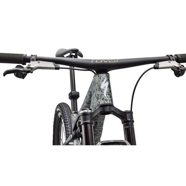 Vélo Specialized S-Works Epic 9 Gloss Metallic Obsidian multi color dry Impasto / Metallic White Silver