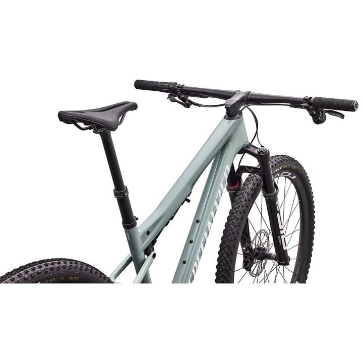Vélo Specialized Epic 9 Expert Gloss Agave Grey / Metallic White Silver