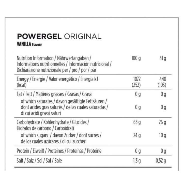 Gel PowerBar PowerGel à la vanille