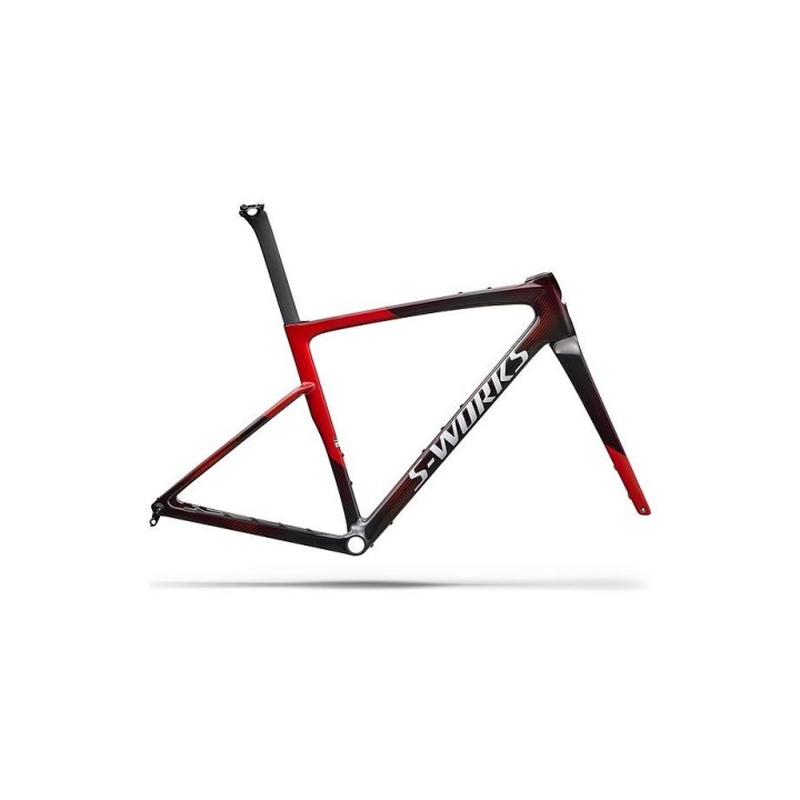 Cadre Specialized S-Works Crux 5 en carbone FACT 12r couleur Cayenne Metallic/Red Tint/White Silver Metallic