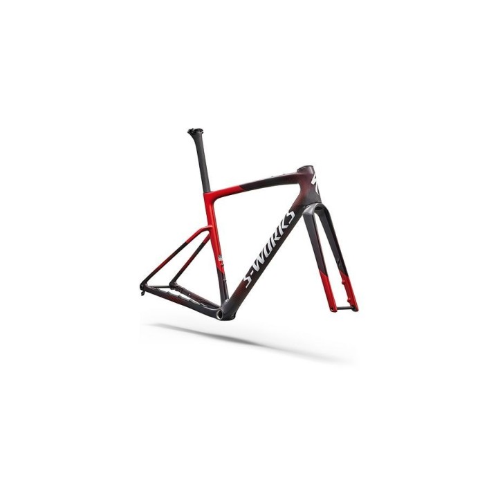 Cadre Specialized S-Works Crux 5 en carbone FACT 12r couleur Cayenne Metallic/Red Tint/White Silver Metallic