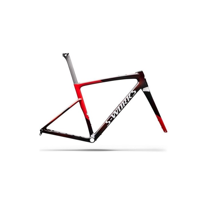 Cadre Specialized S-Works Crux 5 en carbone FACT 12r couleur Cayenne Metallic/Red Tint/White Silver Metallic