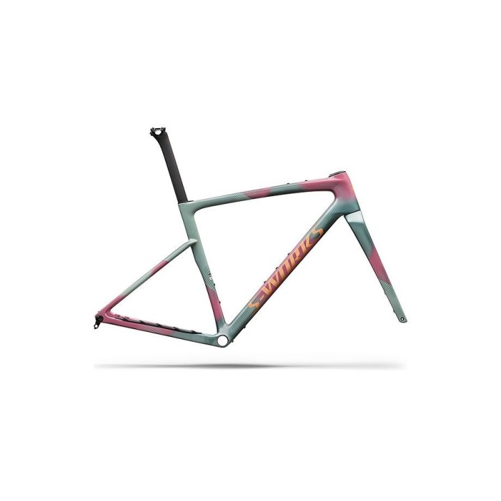 Cadre Specialized S-Works Crux 5 couleur Agave Grey/Photon Tint sur fond Silver Dust