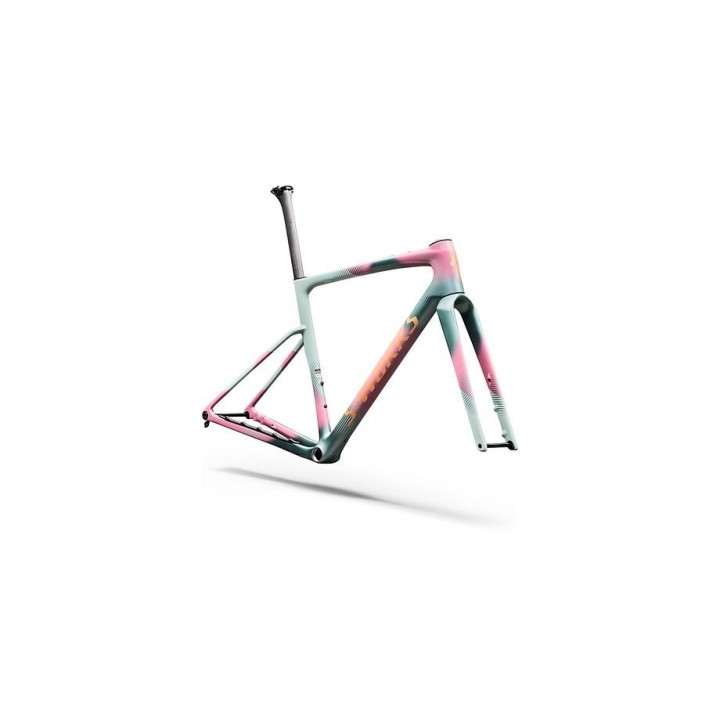 Cadre Specialized S-Works Crux 5 couleur Agave Grey/Photon Tint sur fond Silver Dust