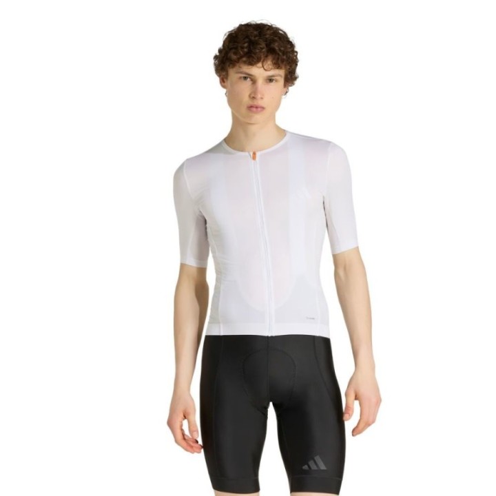 Maillot à manches courtes pour homme Adidas Tempo Blanc