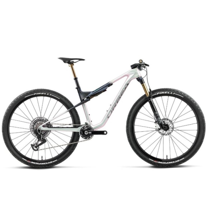 Vélo Orbea OIZ M-LTD Iris White - Finition Seaweed Carbon (brillant)