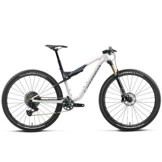 Vélo Orbea OIZ M-TEAM AXS Iris White - Finition Seaweed Carbon (brillant)