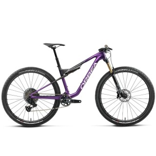 Vélo Orbea OIZ M-TEAM AXS Royal Plum - Diamond Black Carbon View (mat)