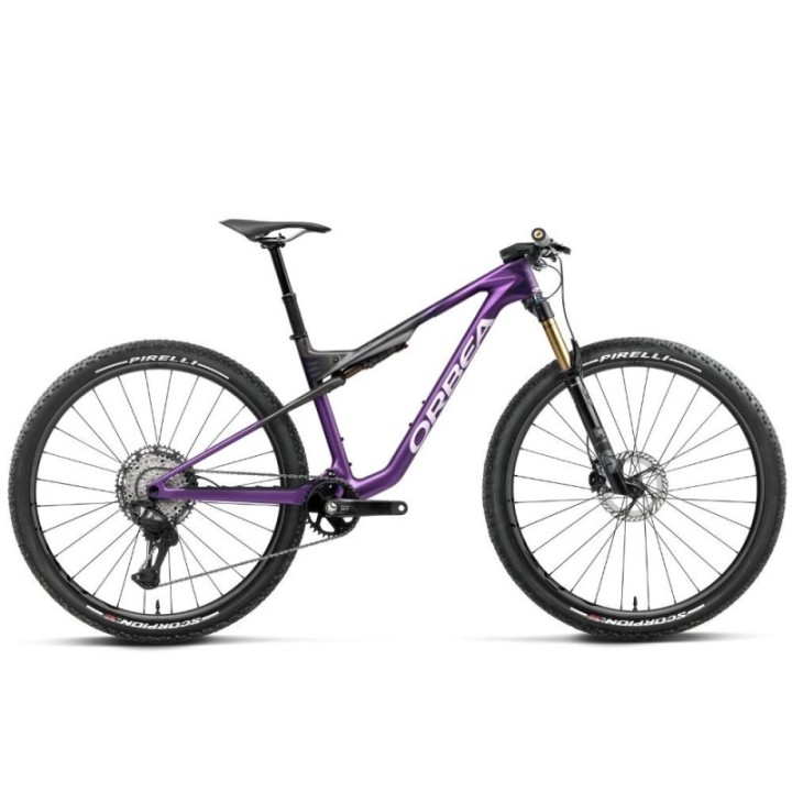 Vélo Orbea OIZ M-PRO Royal Plum - Diamond Black Carbon View (mat)