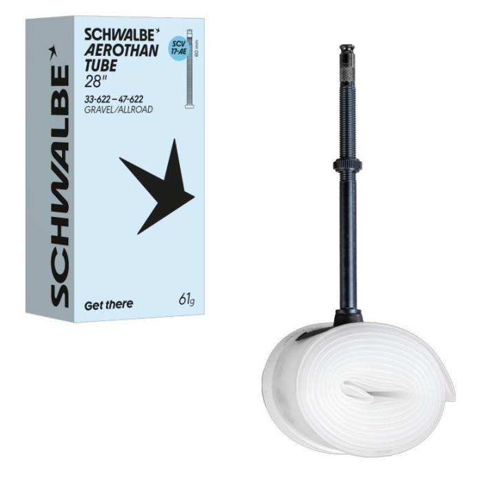Cámara Schwalbe Aerothan 28" Presta Clik Valve 80mm 33-47